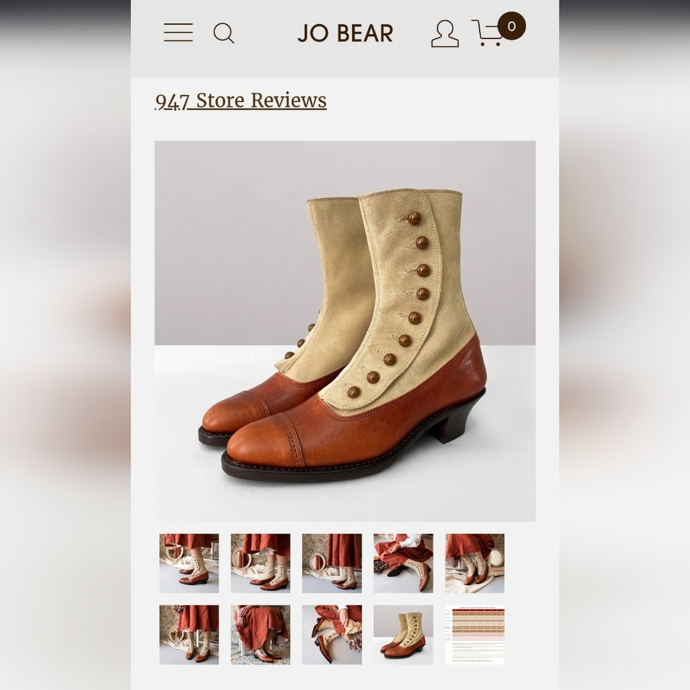 Custom Color Jobear Button Shoes Size 8.5